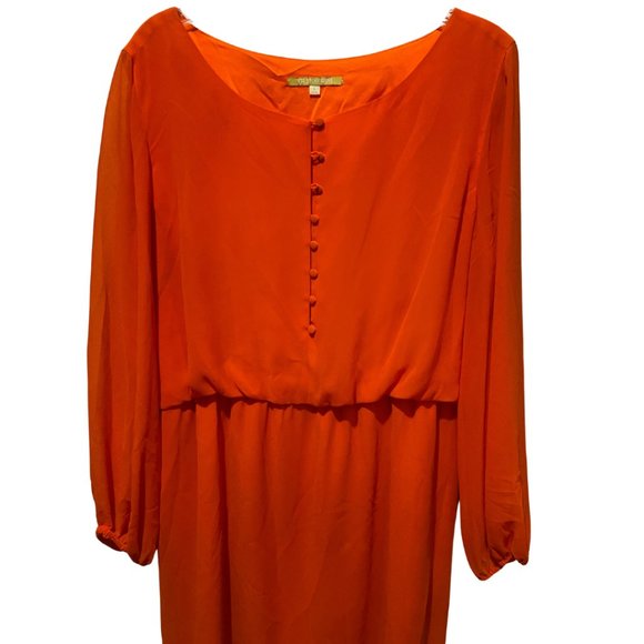 Gianni Bini orange popover dress sz Large - Picture 2 of 5